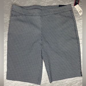 Kim Rogers NEW with tags navy & white origami skimmer elastic waist shorts